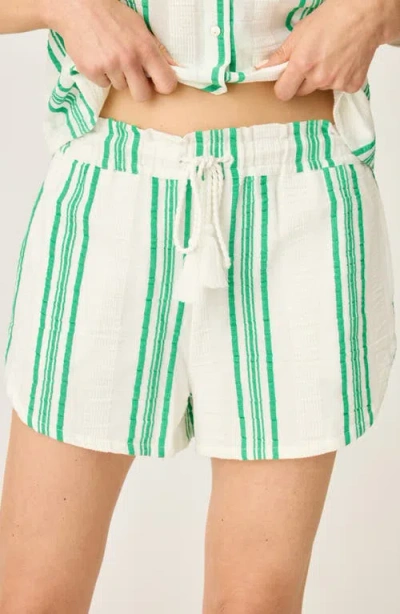 Pj Salvage The Beachcomber Stripe Puckered Gauze Pajama Shorts