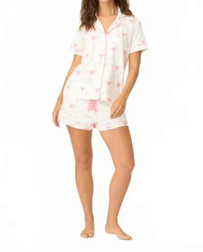 Pj Salvage Tini Time Drinks 3-piece Pj Set In Ivory In White