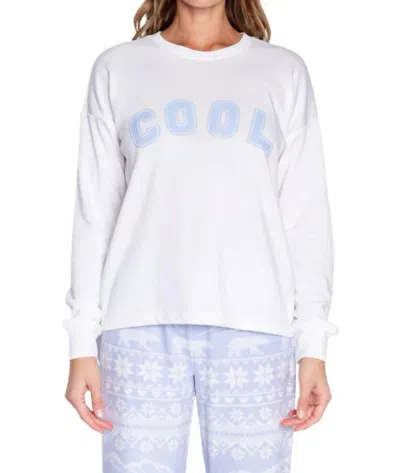 Pj Salvage Too Cool For School Long Sleeve Top In Ivory In White