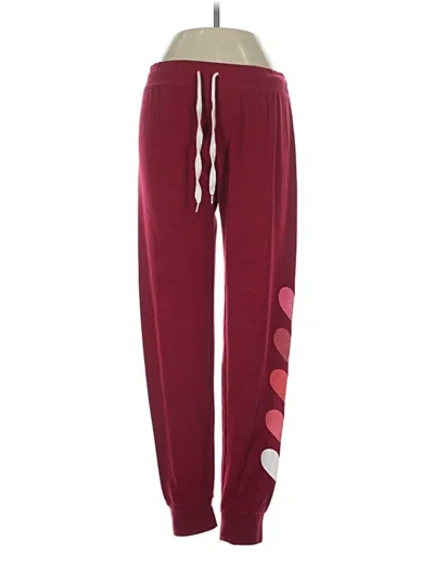 Pre-owned Pj Salvage Track Pants In Burgundy