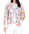 Pj Salvage Tropic Like It's Hot Long Sleeve Lounge Top In Multicolor In Multi
