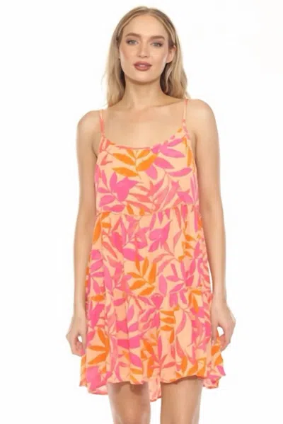 Pj Salvage Tropical Punch Lounge Mini Dress In Orange Crush In Multi