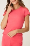 Pj Salvage Tropical Short Sleeve Pajama Shirt In Raspberry