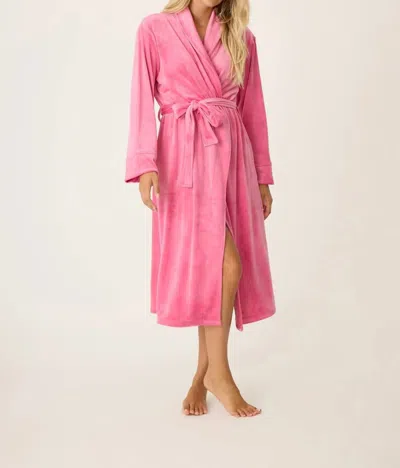 Pj Salvage Velvety Velour Robe In Fucshia Pink
