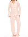 Pj Salvage Very Terry Cable Crew Pajama Set In Pink Tint In Pink