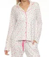 Pj Salvage Vintage Remix Long Sleeve Pajama Top In Ivory In Multi