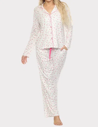 Pj Salvage Vintage Remix Pajama Set In Ivory In Multi