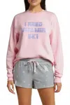 Pj Salvage Vitamin Ski Lounge Sweatshirt In Pink