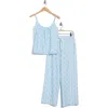 Pj Salvage Voile Long Pajamas In Blue