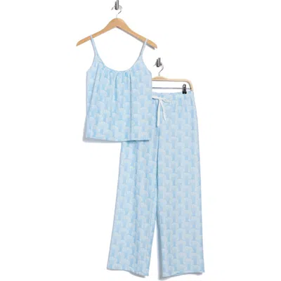 Pj Salvage Voile Long Pajamas In Blue