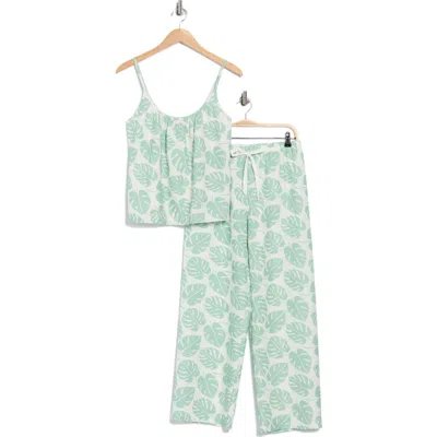 Pj Salvage Voile Long Pajamas In Green