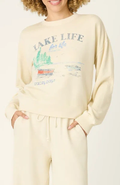 Pj Salvage Washed Away Garment Dye Cotton French Terry Pajamas In Yellow
