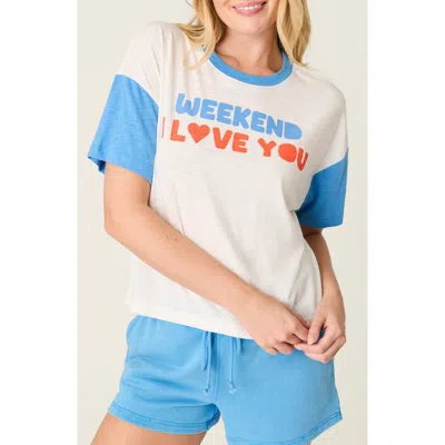 Pj Salvage Washed Away Graphic T-shirt In White