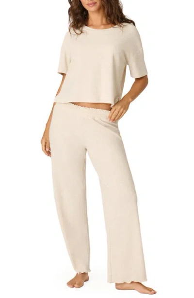 Pj Salvage Weekend Waffles Rib Pajamas In Neutral