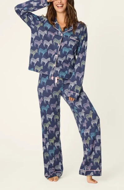 Pj Salvage Whimsy Cotton Blend Pajamas In Blue