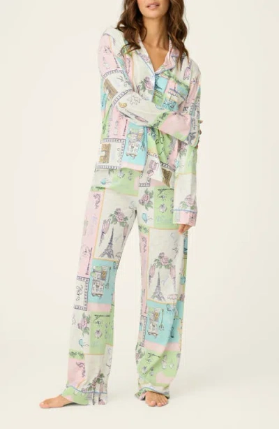 Pj Salvage Whimsy Cotton Blend Pajamas In Multi