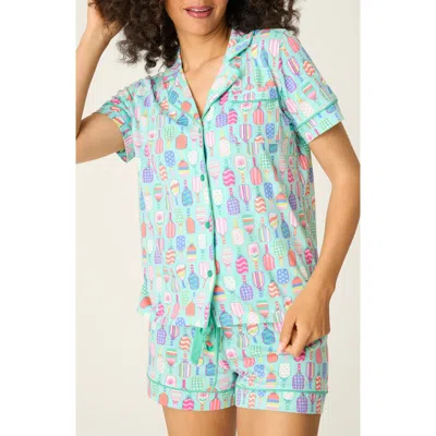 Pj Salvage Whimsy Print Short Pajamas In Blue