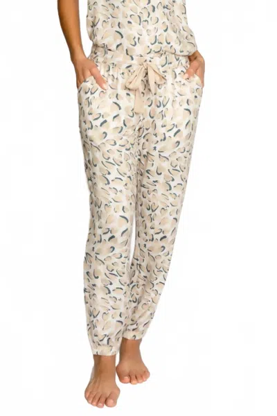 Pj Salvage Wild About You Banded Lounge Pants In Oatmeal In White