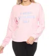 Pj Salvage Vitamin Ski Lounge Sweatshirt In Pink In Pink