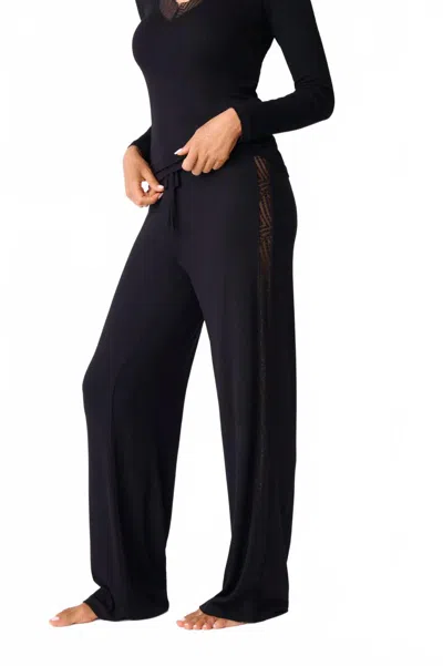 Pj Salvage Women's Lacey Basics Pant In Black