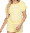 Pj Salvage Women's Ride Or Dye Short Sleeve Top In Lemon Yellow In Yellow