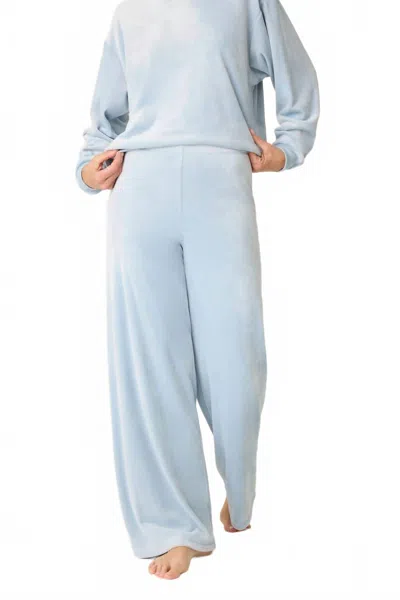 Pj Salvage Women's Spread Love Velour Pants In Pale Blue