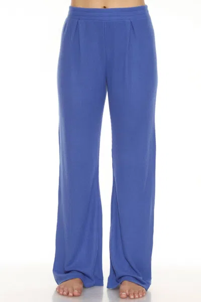 Pj Salvage Women's The Remix Waffle Thermal Pants In Royal Blue In Brown