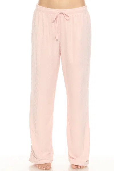 Pj Salvage Women's Very Terry Cable Crew Pajama Pants In Pink Tint