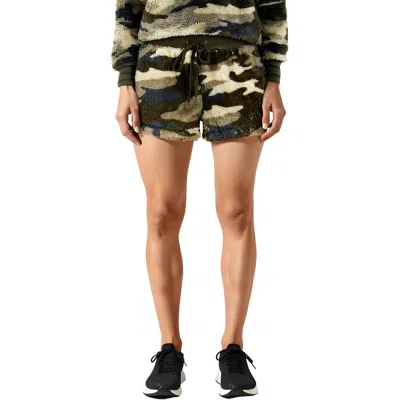 Pj Salvage Womens Camouflage Polyester Sleep Short In Black