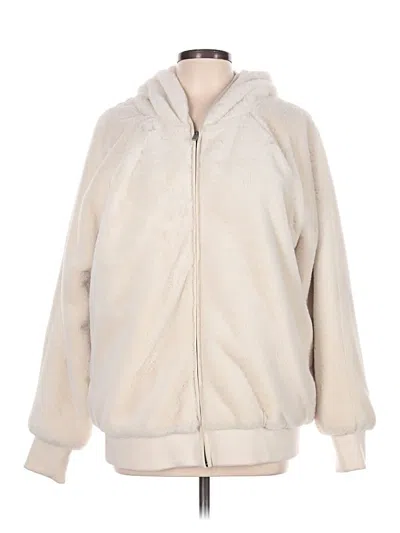 Pre-owned Pj Salvage Zip Up Hoodie In Tan