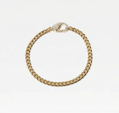 Pk The Cuban Link Iced Out Lock Bracelet In Gold