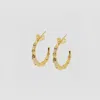 Pk The Pavé Bamboo Hoop Earrings
