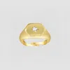 Pk The Star Stone Pinky Signet Ring