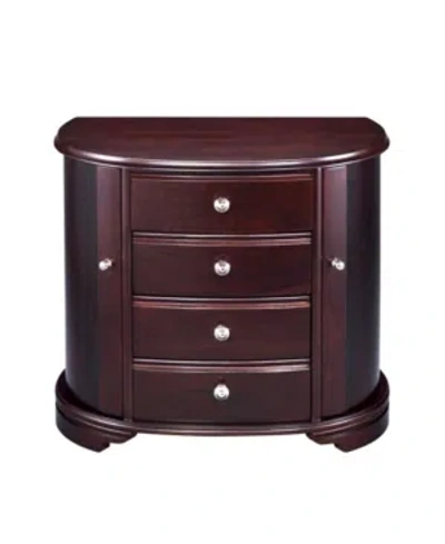 Pko Inc. Classic Charming Wooden Jewelry Box In Dark Brown