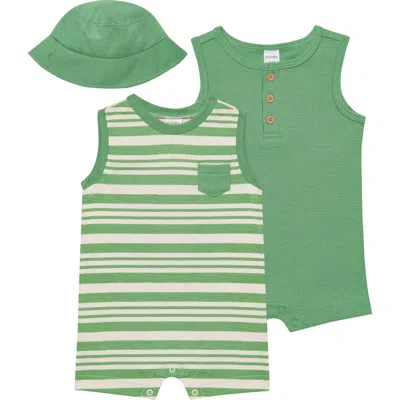Pl Baby By Petit Lem 3-piece Romper & Hat Set