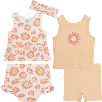 Pl Baby By Petit Lem 5-piece Bee Theme Set In Nude