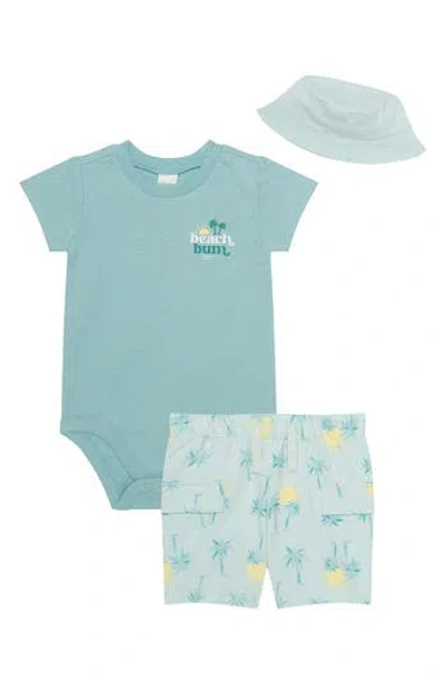 Pl Baby By Petit Lem Bodysuit, Cargo Shorts & Hat Set