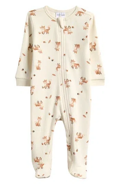 Pl Baby By Petit Lem Organic Cotton Footie In Multi