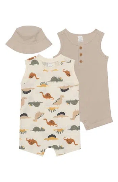Pl Baby By Petit Lem Romper & Bucket Hat Set In Multi