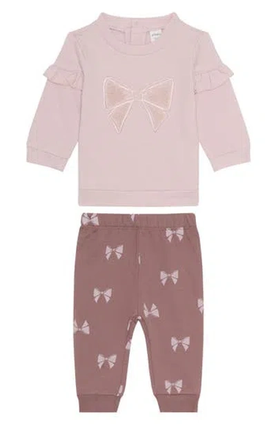 Pl Baby By Petit Lem Ruffle Sweatshirt & Joggers Set