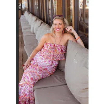 Place Du Soleil Strapless Long Dress S24418 In Pink