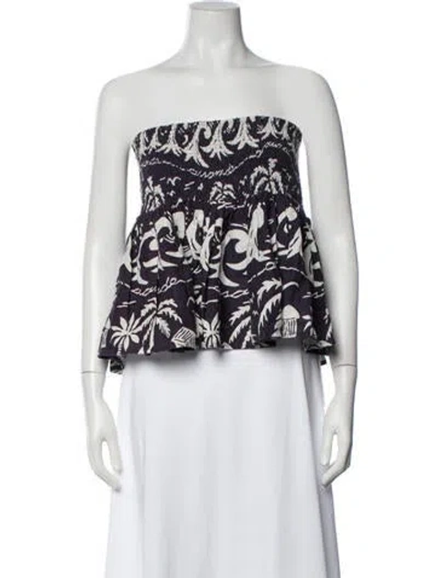 Pre-owned Place Nationale Linen Midi Length Skirt In White