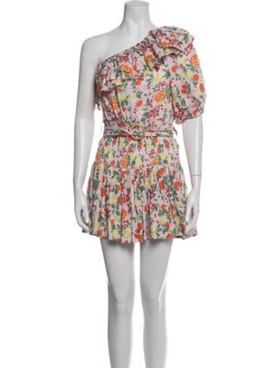 Pre-owned Place Nationale Linen Mini Dress In Pink