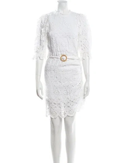 Pre-owned Place Nationale Linen Mini Dress In White