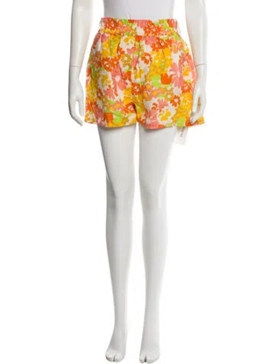 Pre-owned Place Nationale Linen Mini Shorts W/ Tags In Orange