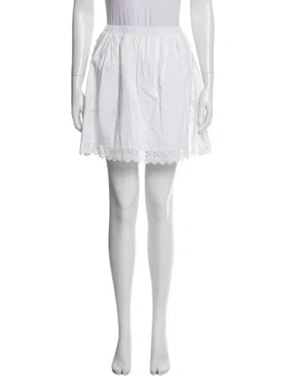Pre-owned Place Nationale Mini Skirt In White