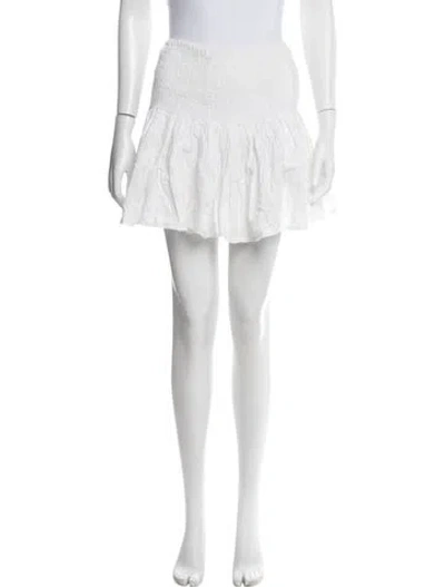 Pre-owned Place Nationale Mini Skirt In White