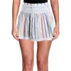 Place Nationale Womens Cotton Embroidered Mini Skirt In Multi