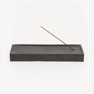 Place Of Elms Black Dark Handcrafted Clay Incense Holder