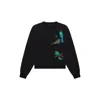 Place Of Elms Black Northern Birds Embroidered Fleece In Black